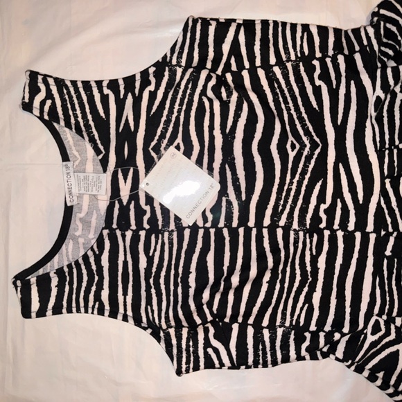 Connection 18 Black and White Mini Dress with Yellow Accents - Picture 7 of 8